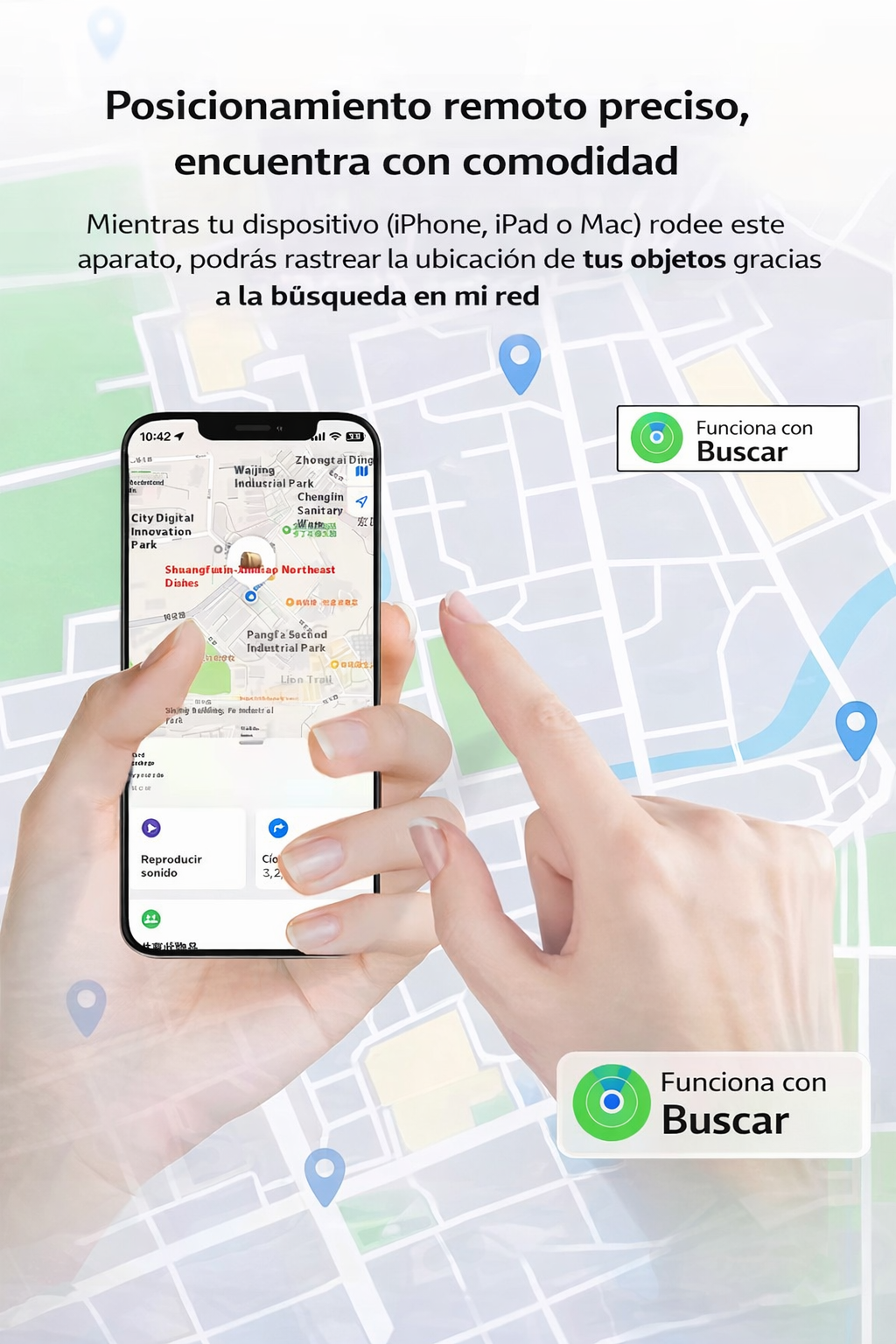 Cartera geolocalizable cuero