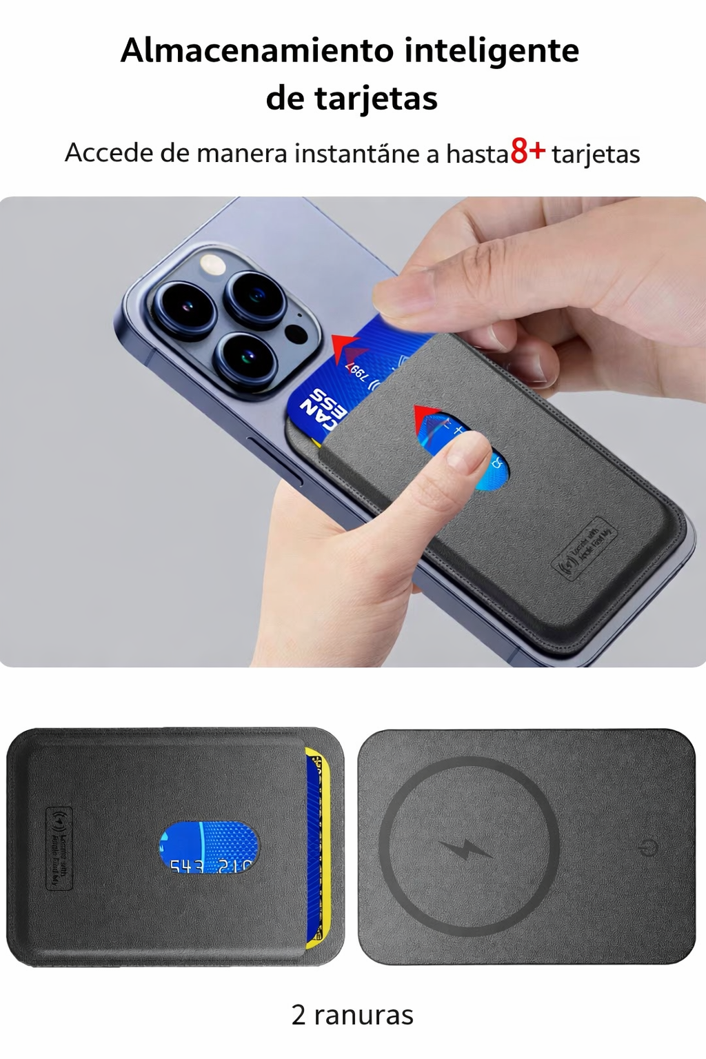 Cartera geolocalizable magnética